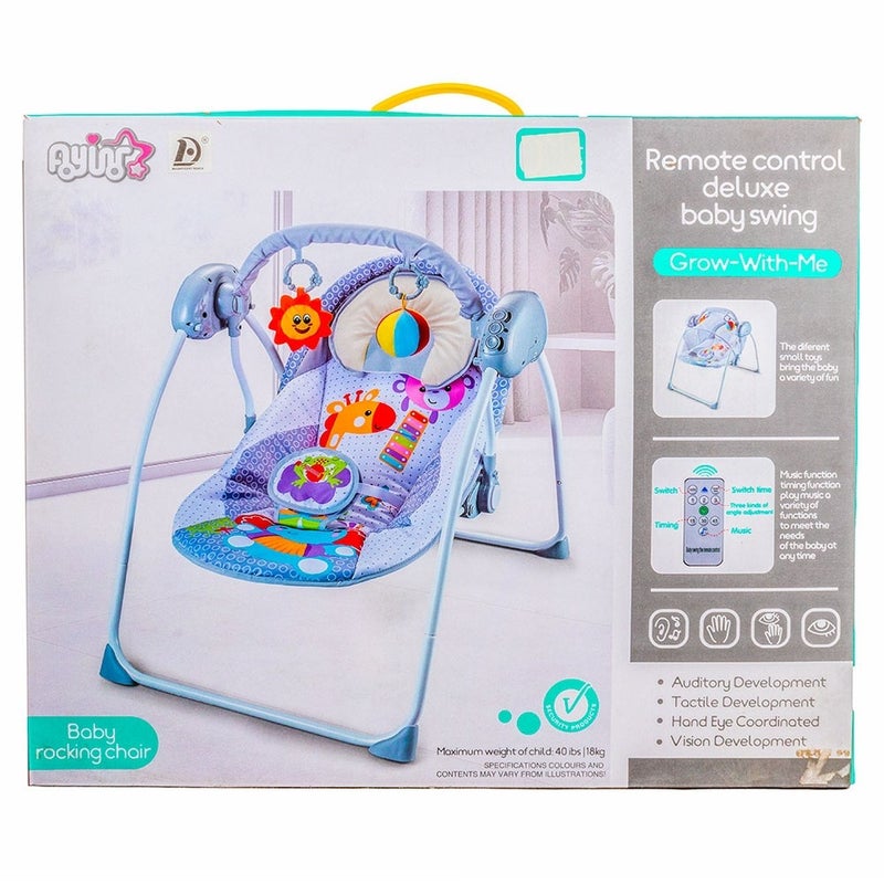 Remote Control Deluxe Blue Baby Swing - ZX09A